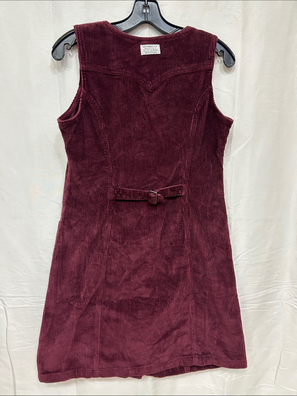 Levi's Women's Wine Corduroy Button-Front Mini Dress - Picture 5 of 7